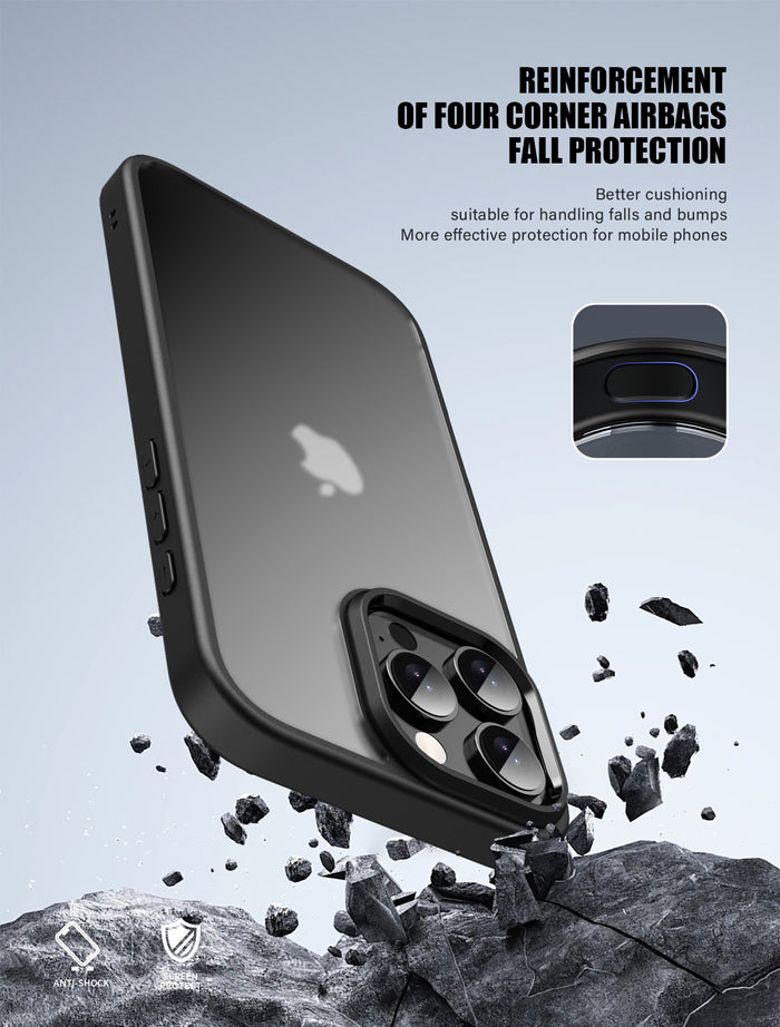 iPhone 16 Pro silicone transparent black bumper