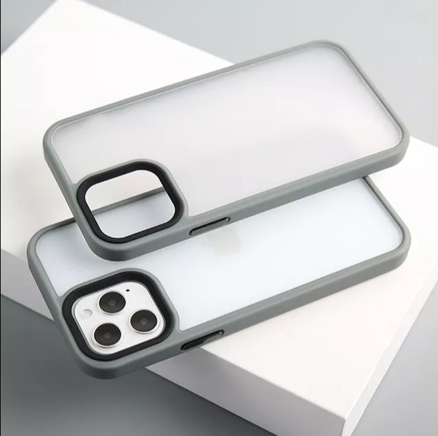 iPhone Silicone Translucent Case - Grey x Black