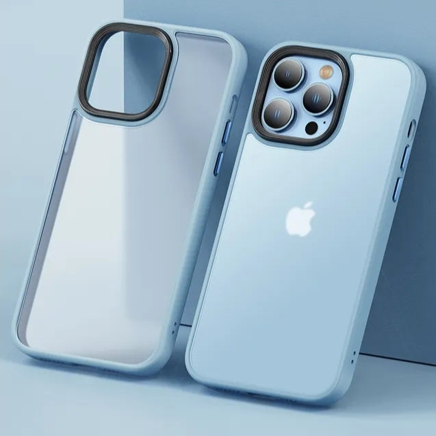 iPhone Silicone Translucent Case - Baby Blue