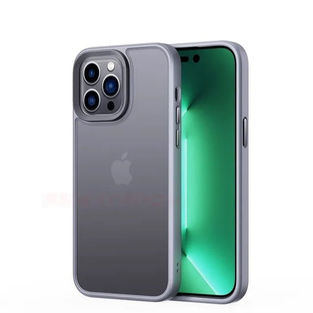 iPhone Silicone Translucent Case - Grey x Black