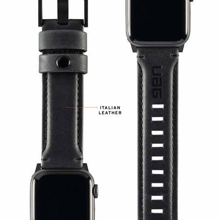 Apple Watch UAG Italian Leather - 44/45mm - Black